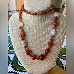 Long beaded fashion necklace